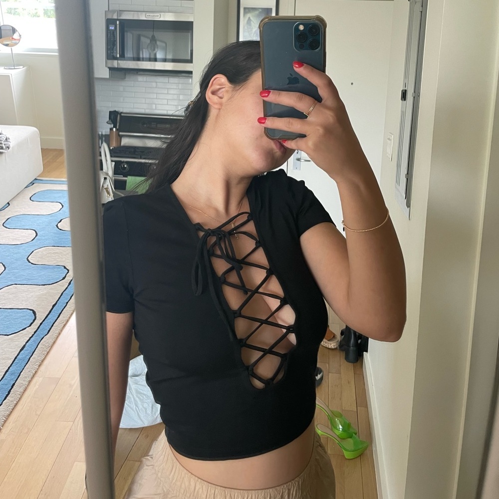 Black crop top from Callipygian